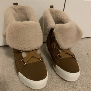 ANTHROPOLOGIE platform booties